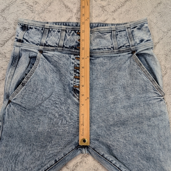 Ulla Johnson Jeans Womens 12 Blue Acid Wash Ellis Straight Kick Flare High Rise - Picture 5 of 10
